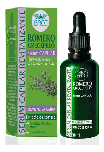 Bacc Serum Capilar Romero  Crecepelo Previene La Caída 30ml