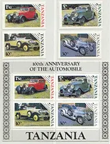 Comprar Tanzania 1986. Serie Completa Nueva De Automóviles Antiguos