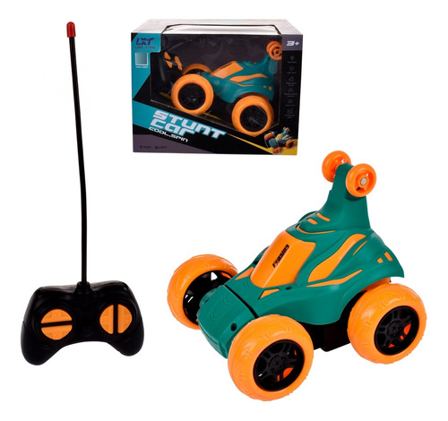 Vehiculo Giro Loco 360° 14 Cm Recargable - Verde