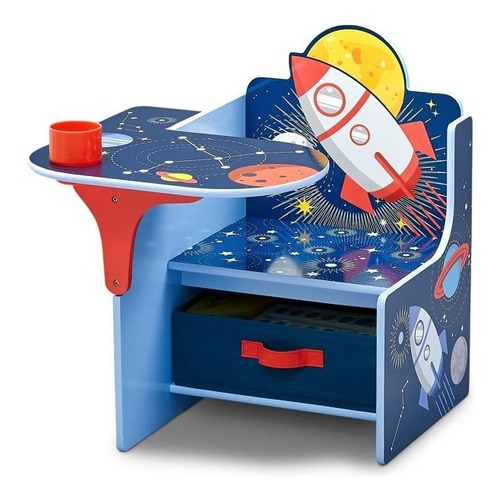 Escritorio Pupitre De Madera Infantil Planetas Espacio