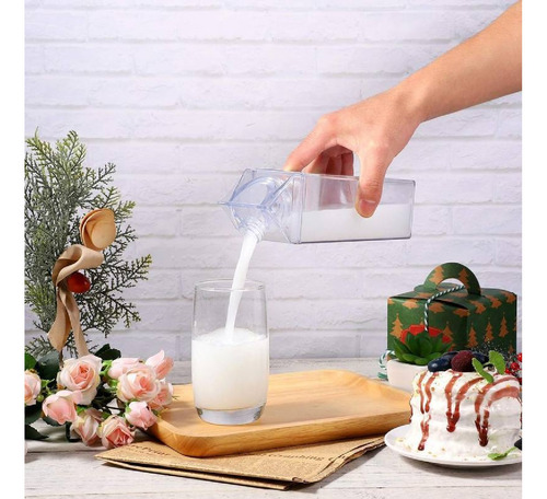 Garrafas Plástico Transparente Caixa De Leite 500ml Kit 3 Un