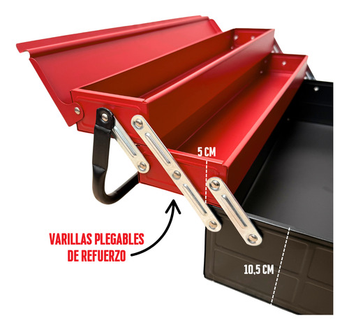 Caja Herramientas Metalica Reforzada 3 Capas