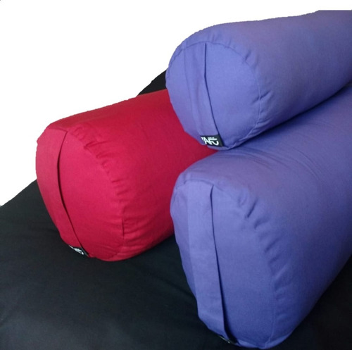Imagen 3 de 6 de Bolster Yoga Relleno Con Algodón, Ovalado 28 X 65 Cm