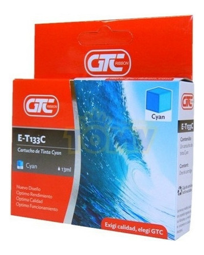 Cartucho Gtc Cyan E-t133c Compatible Con Tx235w Tx320f