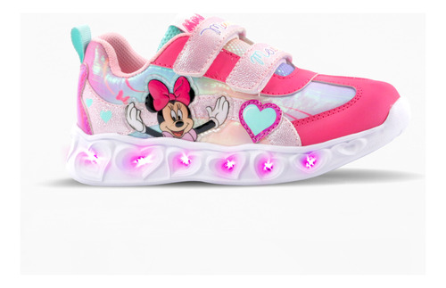 Zapatillas Minnie Corazones Luz Al Pisar Footy Oficial