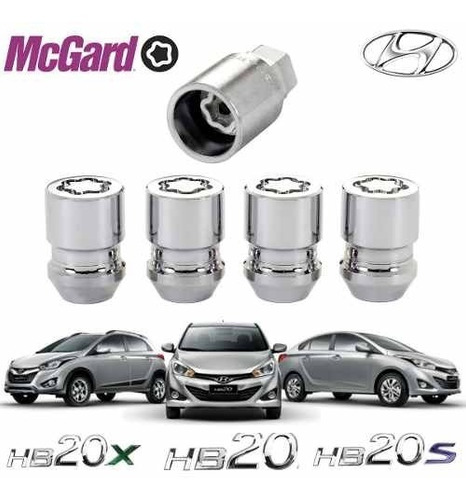 Trava Antifurto Para Rodas Parafuso Mcgard Hyundai Hb20 2013 2014 2015 2015 2016 2017 2018 2019 2020