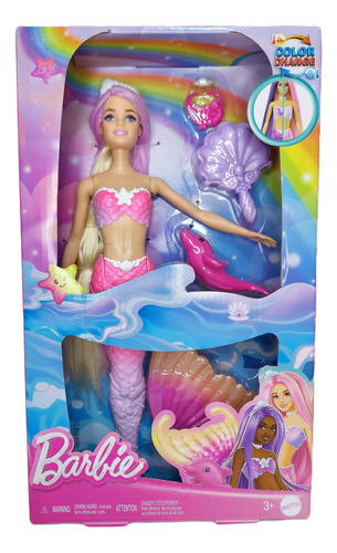 Barbie Fantasía - Sirena Colores Mágicos - Muñeca Mattel (Usado)