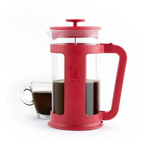 Cafetera Bialetti Smart 3 Cups Manual Roja Prensa Francesa