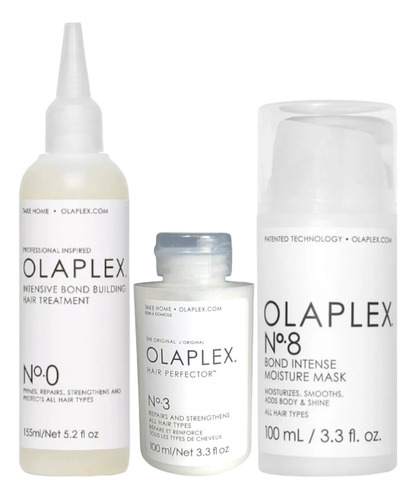 Olaplex Kit Reconstrucción Intensa Paso 0 + 3 + 8 