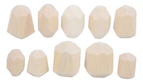 Juego De Apilar Bloques De Construcción De Madera Con Forma