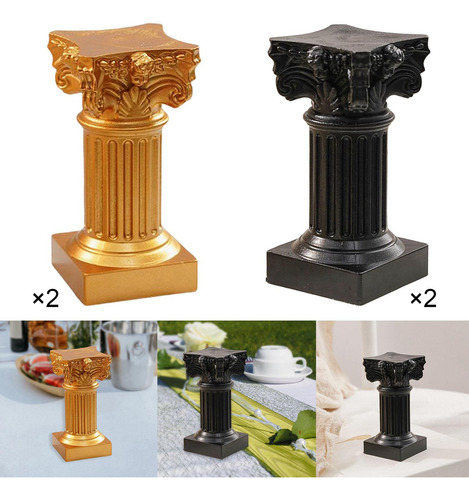 4x Pilar Romano Estatua Pedestal Soporte Boda Hogar Cocina