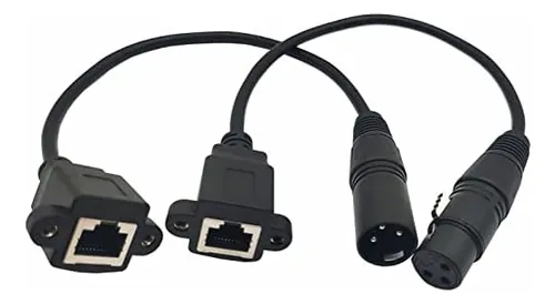 Traovien Cable Adaptador Xlr A Rj45, (1 Par) Xlr De 3 Pines