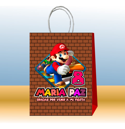 Bolsas Dulces Personalizadas Dulces Mario Bross 10 Uns. #d2