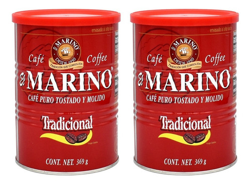 Café El Marino Tradicional Tostado Y Molido 369 G Two Pack