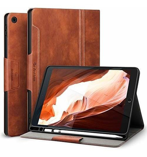 Funda Para iPad 10.2 2019 iPad A2602 Cuero Marron