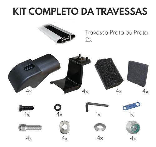 Travessa De Teto Fiat Idea 2005 Em Diante Em Aluminio