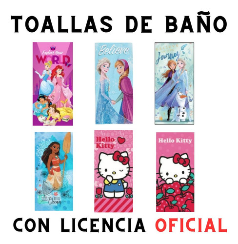 Toalla De Baño Para Niñas Oficial Hello Kitty