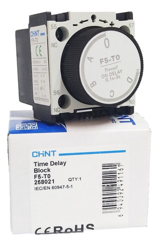 Modulo Retardo Tiempo On-delay 0.1-3 S P Contactor Nc1 Chint