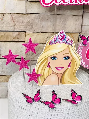 Topo Topper Decoração De Bolo Enfeite Barbie Embriagada