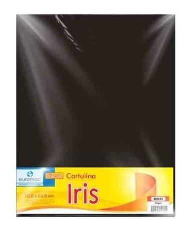 Cartulina Euromac Iris Ei0042 Color Negro 50x65cm 10 Piezas