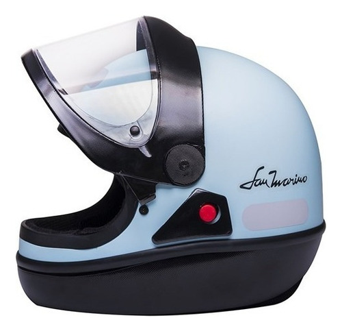 Capacete San Marino Colors Fosco Cor Azul-claro Tamanho do capacete 58