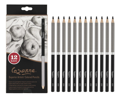 Lapiz Color Negro Un Solo Granel 12 Unidad Para Dibujar