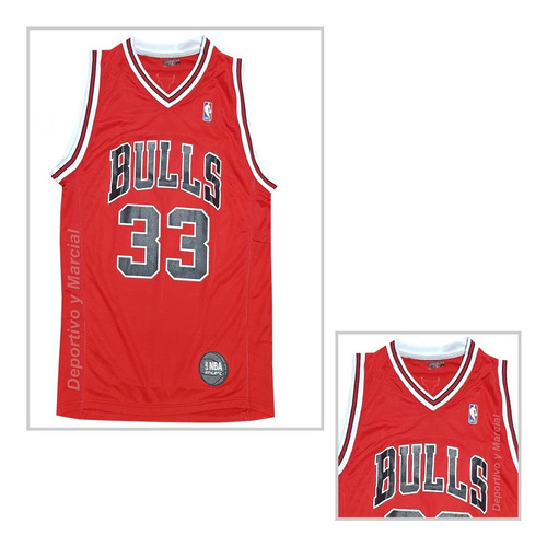 Imagen 1 de 7 de Camiseta Basquet Nba Chicago Bulls Scotti Pippen 33 Oficial