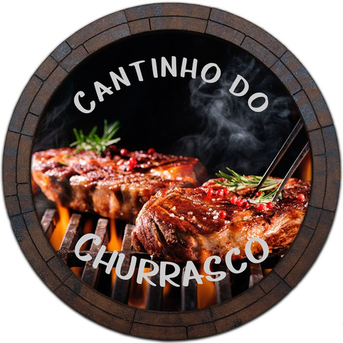 Quadro Tampa De Barril Cerveja Whisky - Churrasco 3