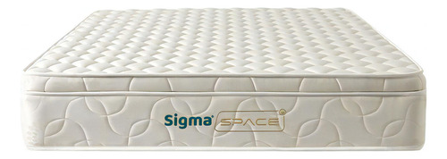 Colchón Sencillo de resortes, espuma Fantasía SIGMA SPACE blanco - 100cm x 190cm x 27cm con pillow