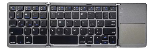 Teclado Plegable Triple Bluetooth Español Con Panel Táctil