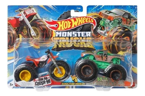 Hot Wheels Monster Trucks 2 Camiones Monstruo Metal Original