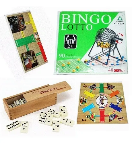 Juego Parqués Doblar Doble Cara+dominó+bingo Juegos 3 En 1