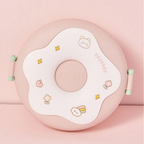 Lunchera Divisiones Infantil Vianda Tuper Hermético Envio Gr Rosa Claro