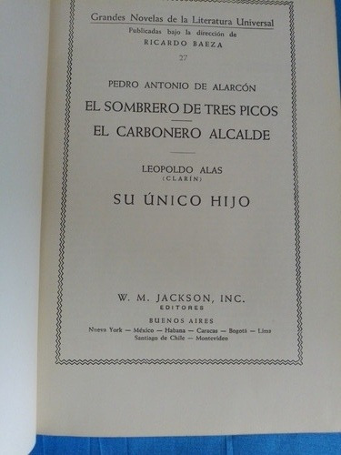 El Sombrero De Tres Picos. El Carbonero Alcalde. Su Único Hi