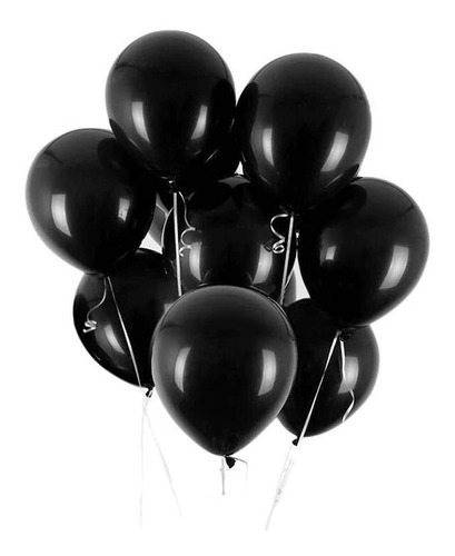 Globos Latex Amor Novio Love Negro Pasion 12 Piezas