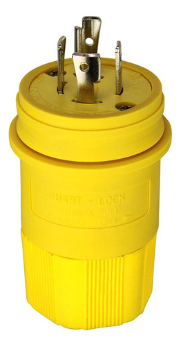 Eaton L1620pw 20amp 480v Hart-lock Watertight Plug, Amarillo