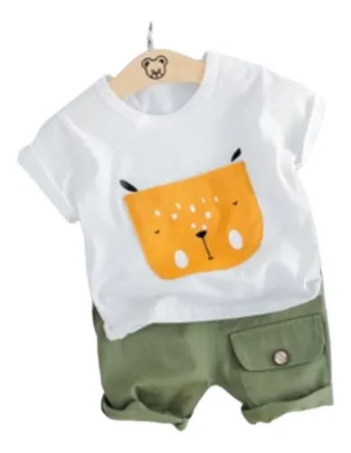 Conjunto De Polera Y Short Para Niños Desde 9-12 Meses 