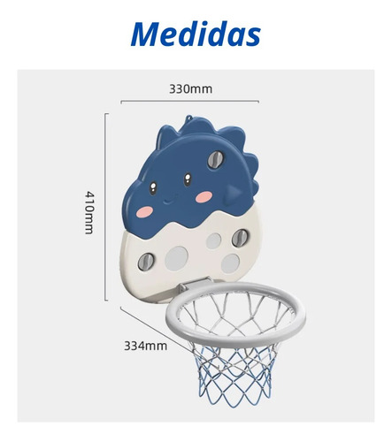Aro De Basketball Para Niños Dinosaurio Infantil Ajustable