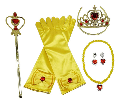 De Accesorios Para Niñas, Vestido De Princesa, Guantes Con -