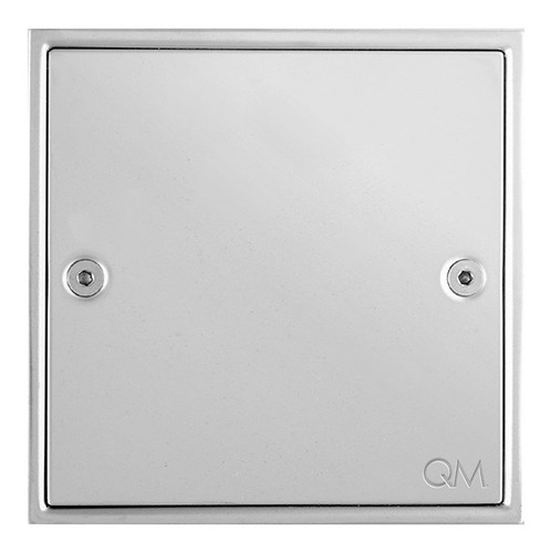 Rejilla Ciega Quality Metal Centro De Piso Satinada 12x12cm