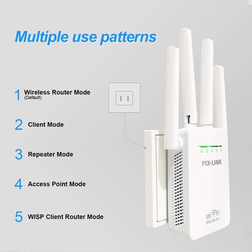 Imagen 7 de 9 de Extensor Repetidor De Wifi Alcance De 50 Mt Wireless Cafini
