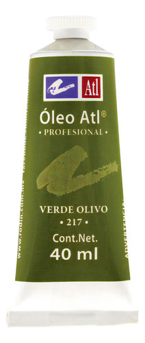 Oleo Atl T-14 Tubo De 40 Ml Color A Escoger Pintura Color 217 Verde Olivo