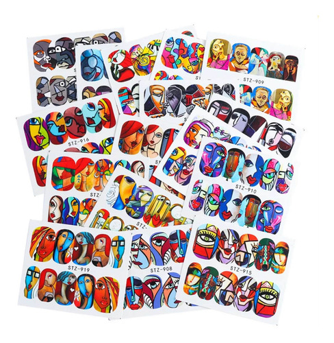 Imagen 2 de 5 de Pegatinas De Agua Para Uñas Tattoo Sticker