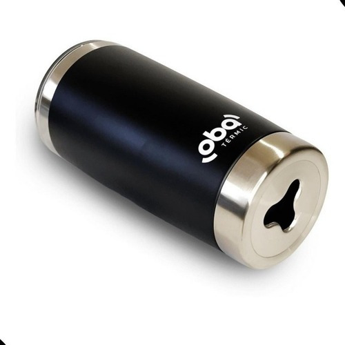 Copo Térmico Com Tampa E Abridor 591ml Oba Oba Mix Cor Preto