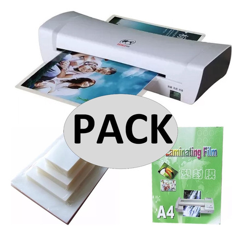 Pack Termolaminadora +100 Micas A4 | Laminadora A4 + Micas