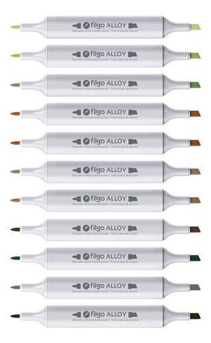Marcadores Filgo Alloy Tonos Botánicos (edición Nueva) X12 U