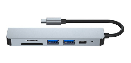 Adaptador Hub 6x1 Usb 3.0 Com Pd Tipo C Hdmi 4k Hd Macbook