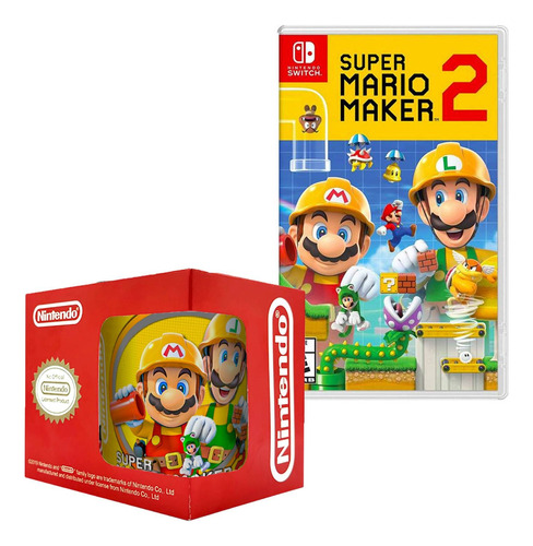 Super Mario Maker 2 Nintendo Switch Y Taza 2