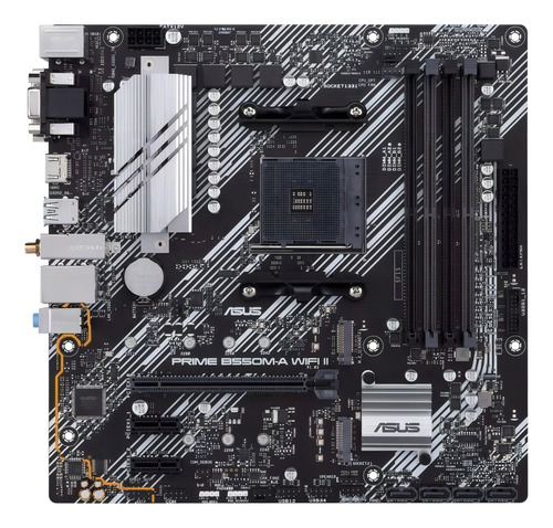 Placa-mãe B550m-a Wifi Ii Asus Prime Am4 Cor Preto