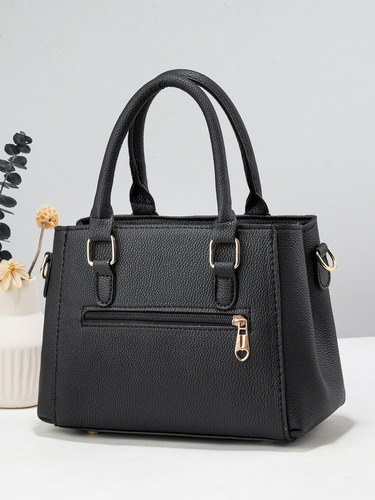 Bolso De Mano Simple Casual Para Mujer Con Decoración Colgan